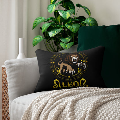 Modern Spun Polyester Lumbar Pillow/Leo
