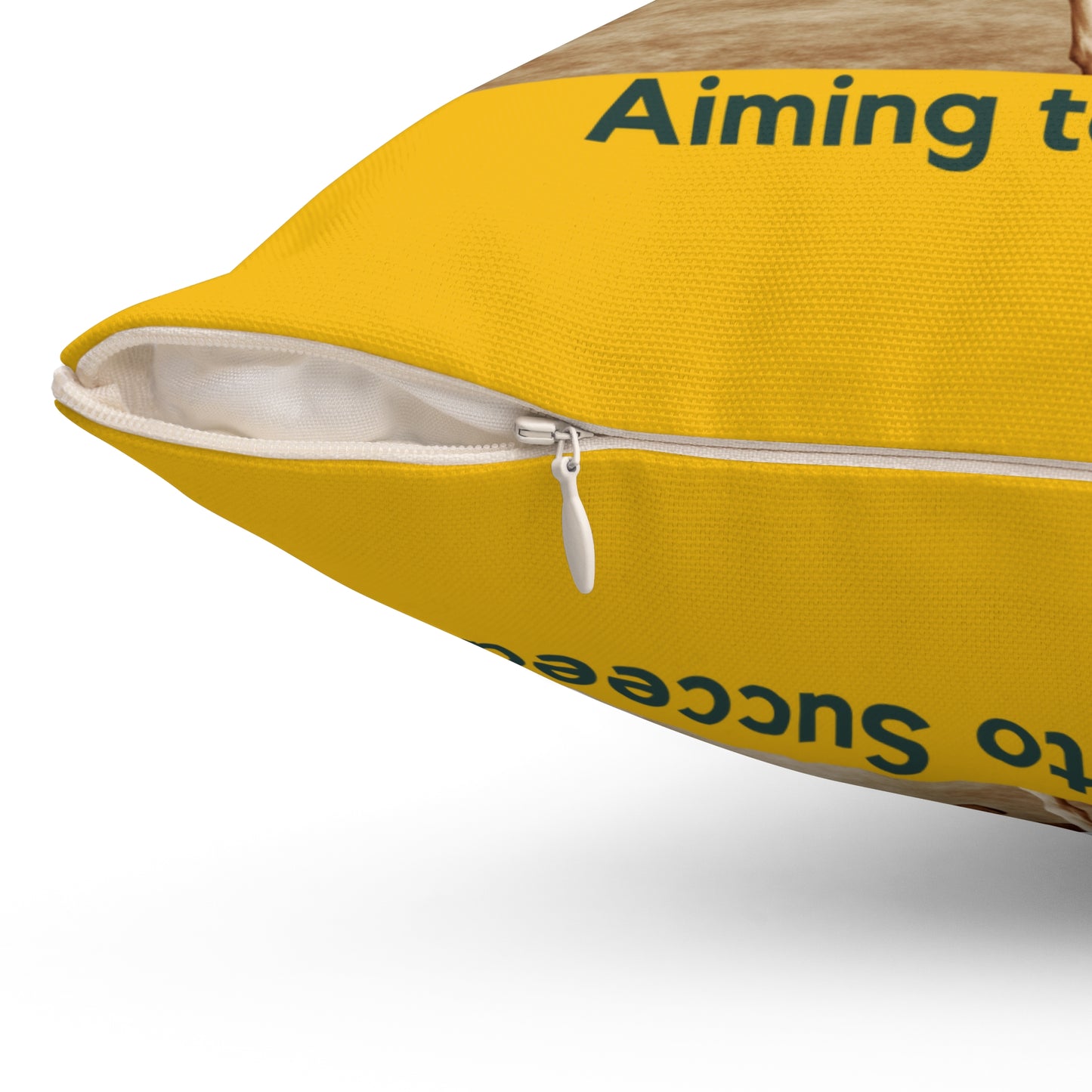 Spun Polyester Square Pillow___Sagittarius/Yellow