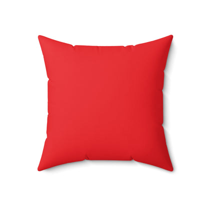 Red Accent/Spun Polyester Square Pillow__Aries Nation