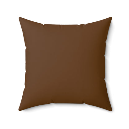Brown Accent/ Spun Polyester Square Pillow__Aries Nation