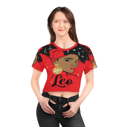 Crop Tee (AOP)__LeoNation/Red