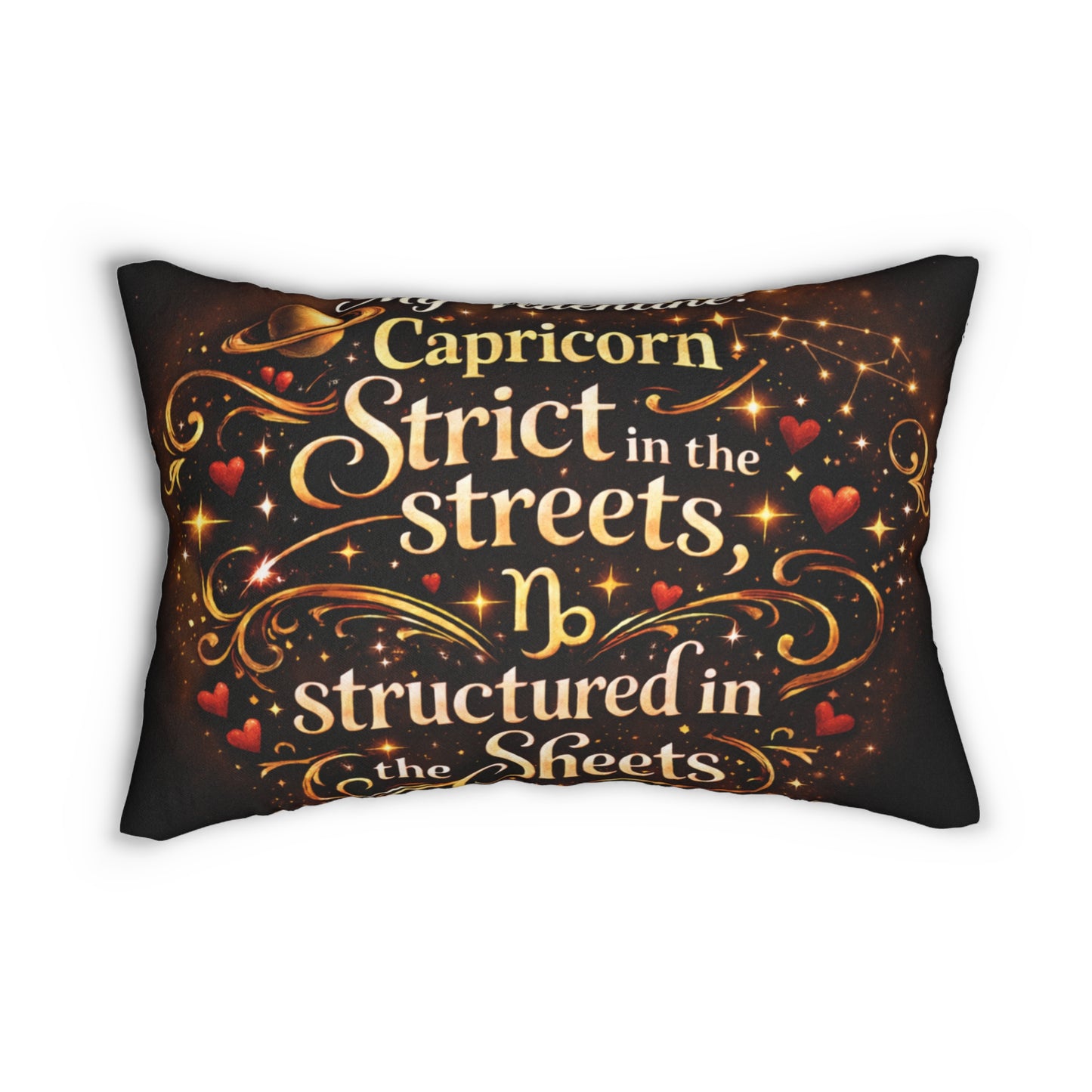 Modern Spun Polyester Lumbar Pillow/Capricorn Valentine