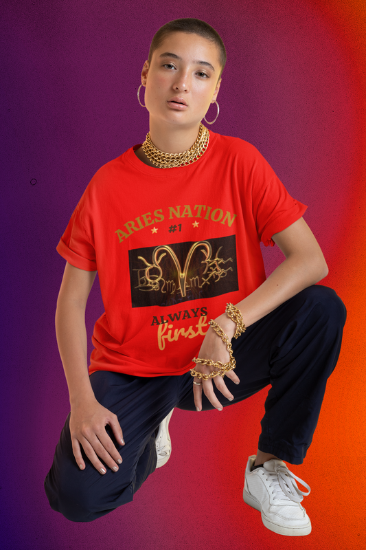 Aries Unisex Astrology Tee_Bella+Canvas