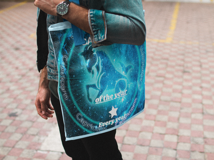 Capricorn Custom Tote Bag with Multiple Handle Colors