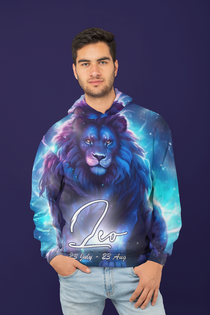 Men's Hoodie - Zip-Up with Two-Side Pockets_LeoPride