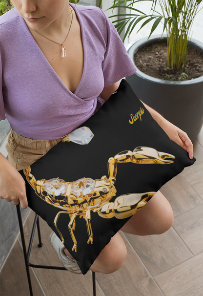 Spun Polyester Lumbar Pillow/Scorpio/Black